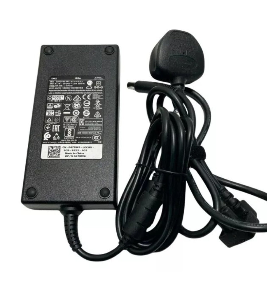 GENUINE DELL CHARGER 19.5V - 9.23A, 180W PIN SIZE (7.4MM) WITH POWER LEAD