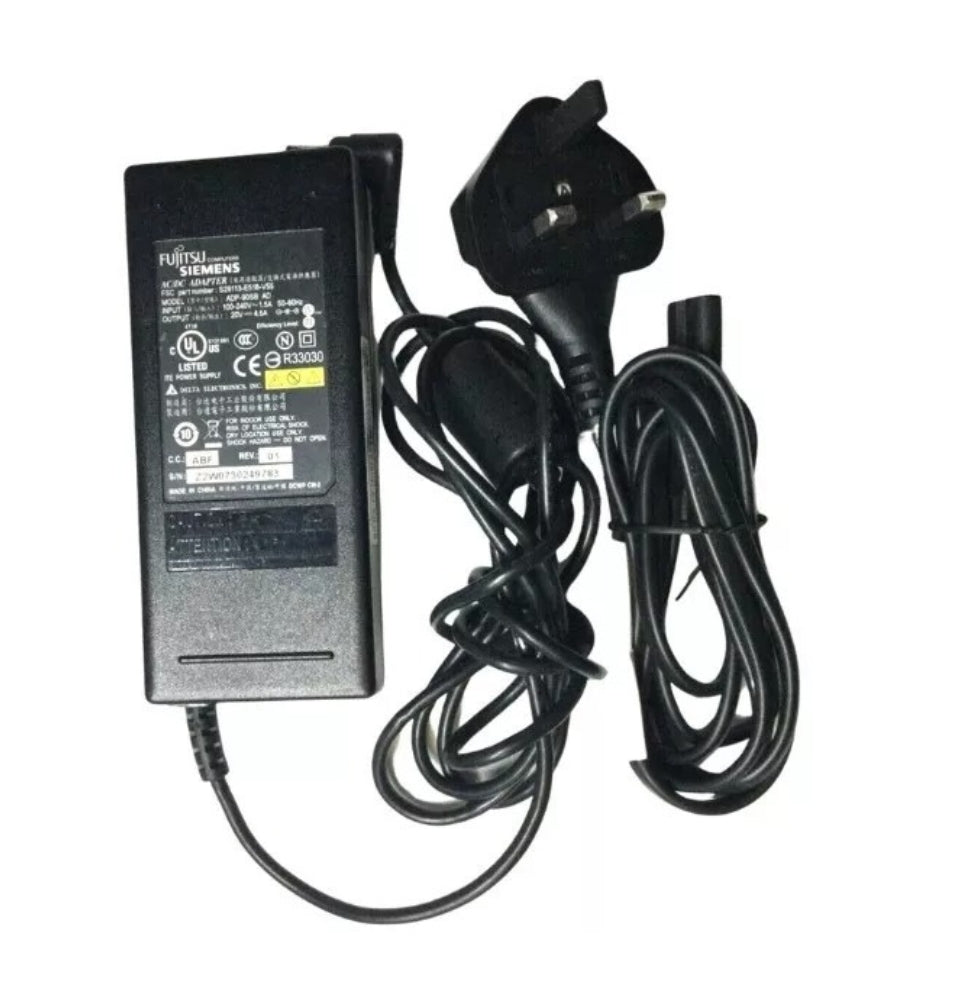 GENUINE FUJITSU LAPTOP CHARGER 20V-4.5A, 90W (ADP-90SB AD) WITH POWER LEAD
