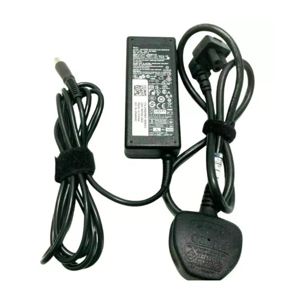 GENIUNE DELL CHARGER 19.5V - 3.34A, 65W ROUND PIN (SIZE 7.4mm) WITH POWER LEAD