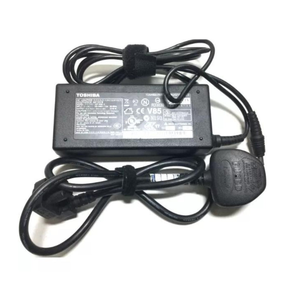 Genuine Toshiba Laptop Charger 15V - 6A 90W with Power Lead