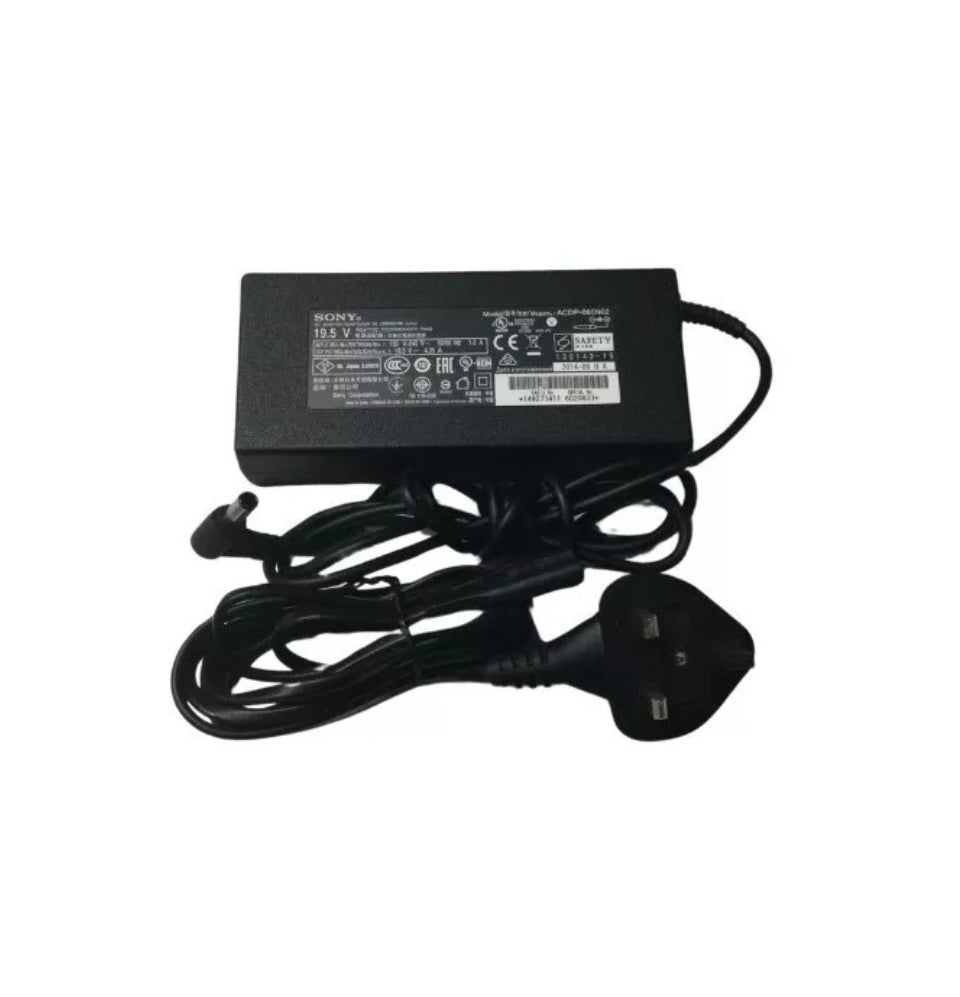 GENUINE SONY VAIO 19.5V - 4.35A,85W LAPTOP CHARGER ACDP-085NE01 WITH POWER LEAD
