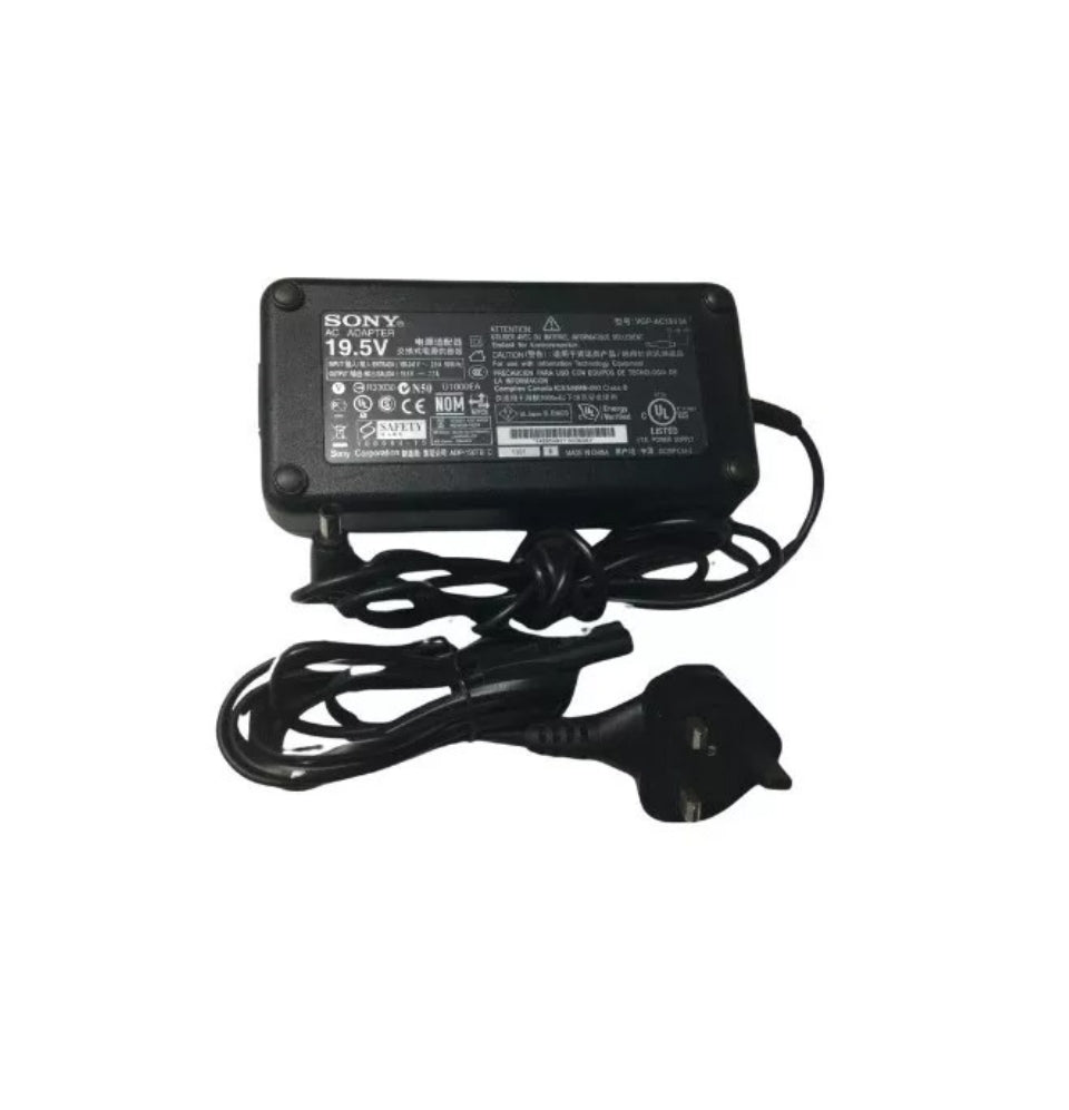 GENUINE SONY VAIO 19.5V - 7.7A,150W LAPTOP CHARGER (PCGA-AC19V9) WITH POWER LEAD