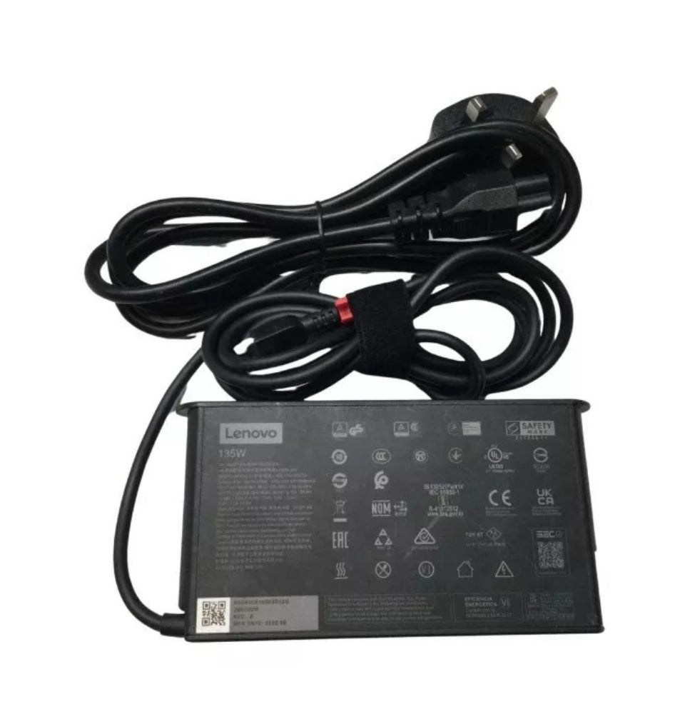 GENUINE LENOVO 20V-6.75A, 135W (ADL135YSDC3A) LAPTOP CHARGER WITH POWER LEAD