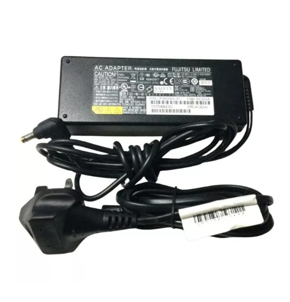 GENUINE FUJITSU LAPTOP CHARGER 19V-4.22A, 80W (PJW1942N) WITH POWER LEAD