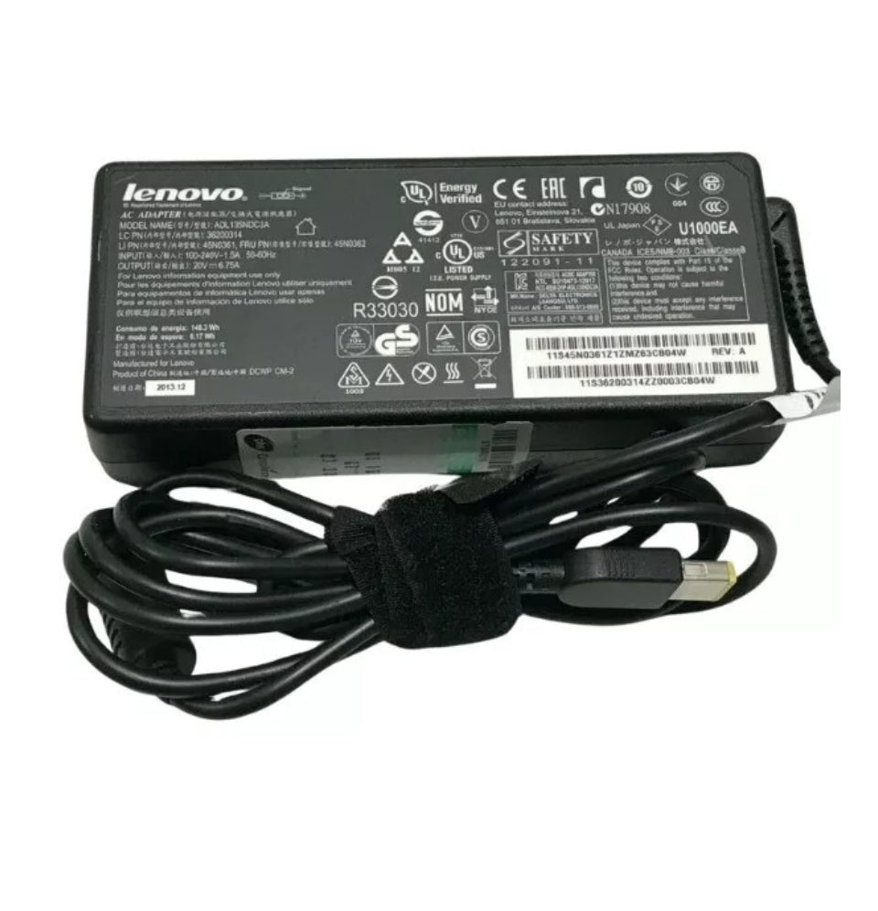 GENUINE LENOVO 20V-6.75A, 135W (ADL135NDC3A) LAPTOP CHARGER WITH POWER LEAD