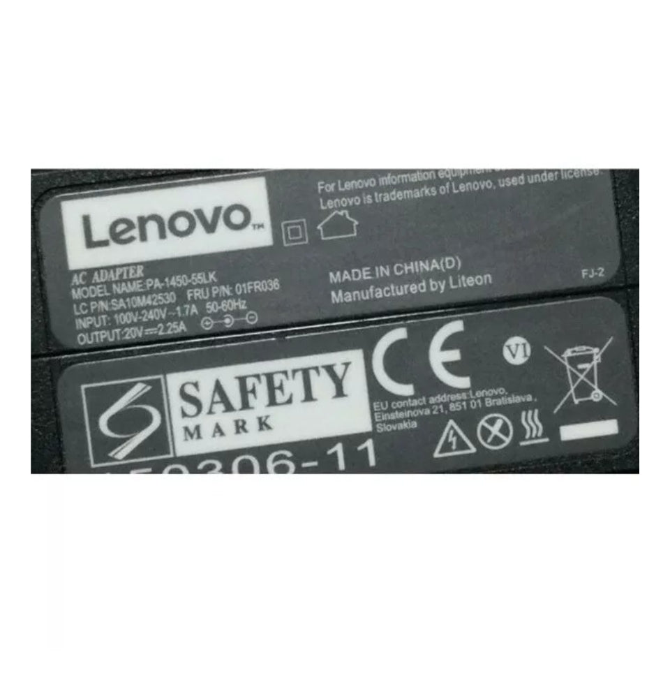 GENUINE LENOVO IDEAPAD (01FR036 PA1450-55LK) CHARGER 20V-2.25A, 45W