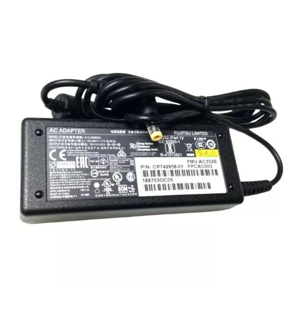 GENUINE FUJITSU LAPTOP CHARGER 19V-3.42A, 65W (A12-065N2A AD) POWER LEAD