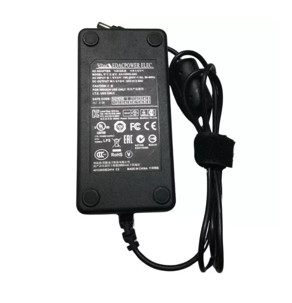 GENUINE EDAC POWER AC ADAPTER 24V-2.08A, 50W (E1050D-240) WITH POWER LEAD