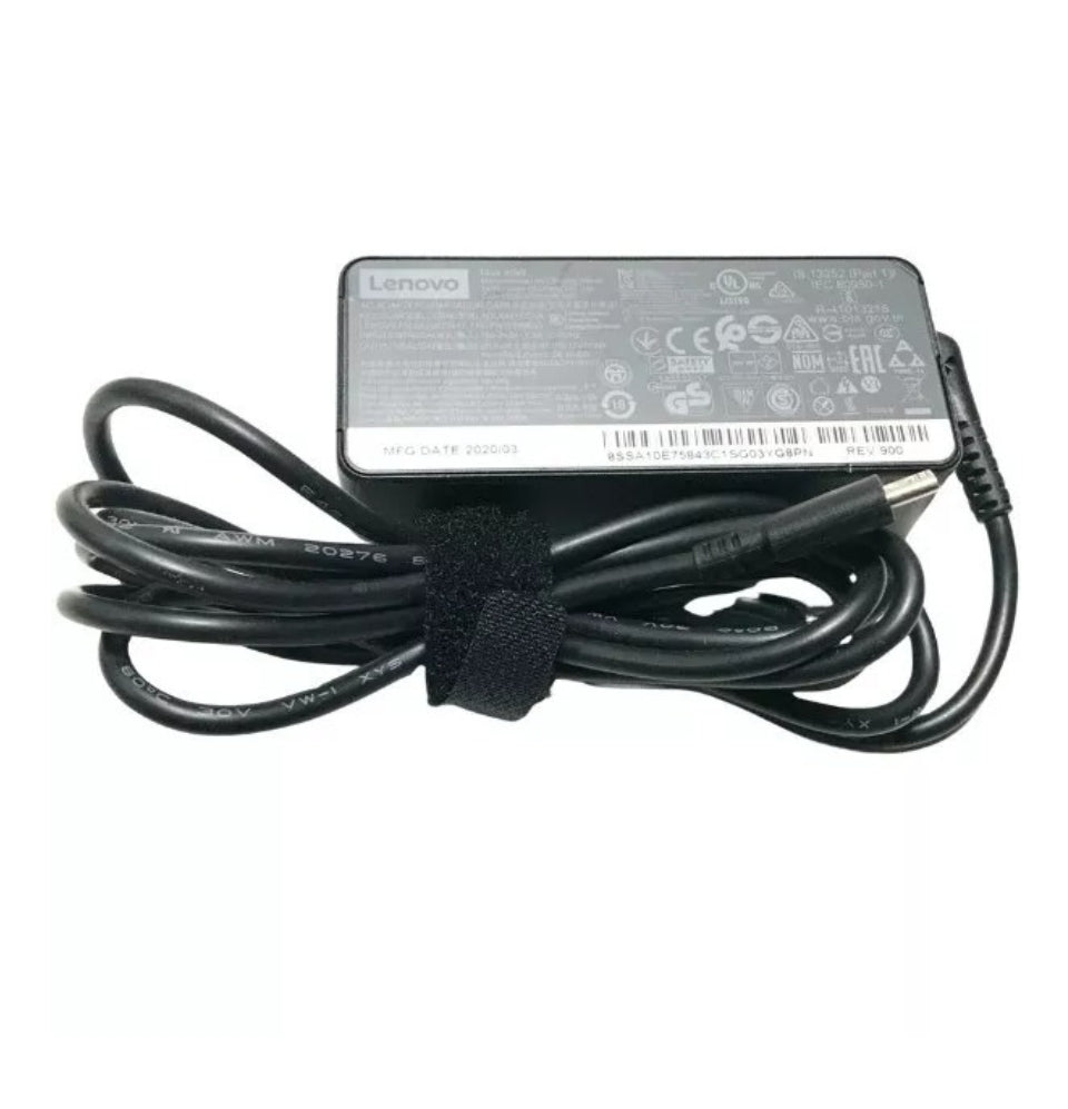 Genuine Lenovo 20V-2.25A, 45W Type C USB-C Charger With Power Lead