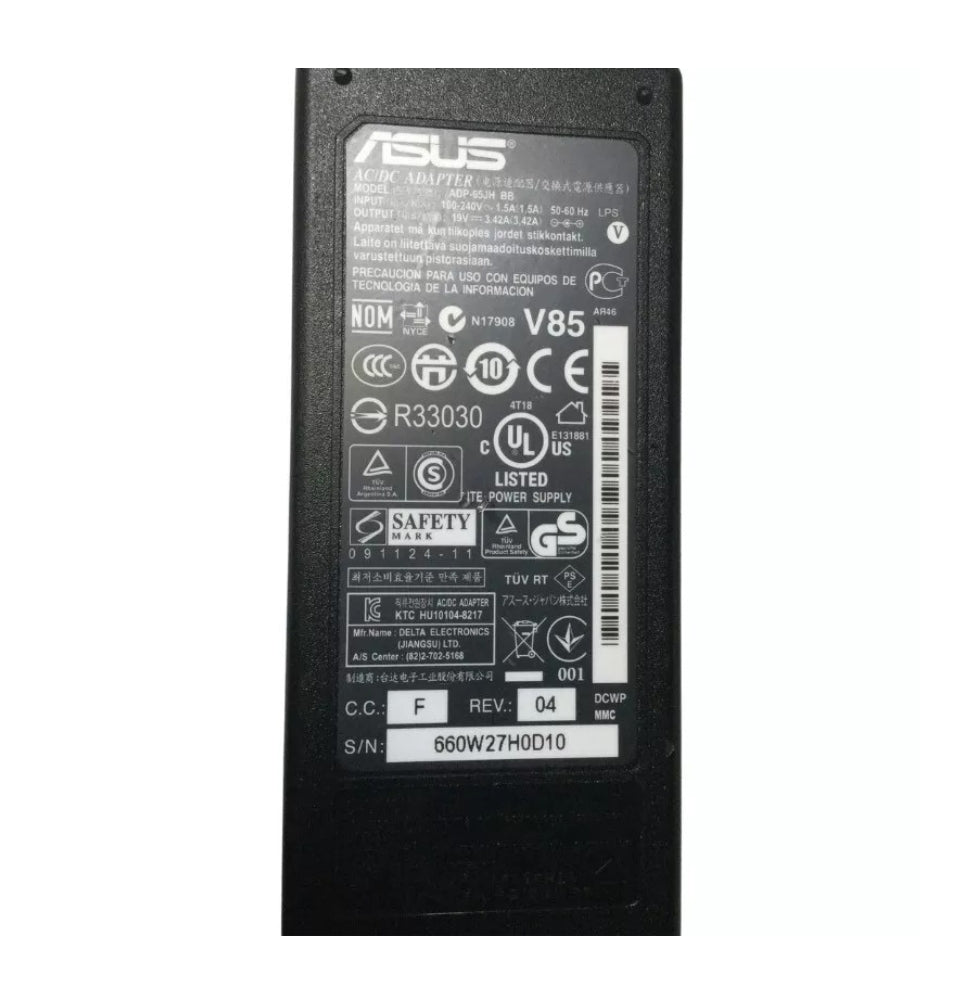 GENUINE ASUS (ADP-65JH BB) CHARGER 19V-3.42A, 65W WITH POWER LEAD
