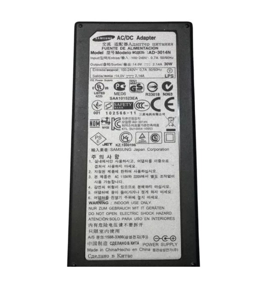 GENUINE SAMSUNG CHARGER 14V - 2.14A, 30W (AD-3014N) WITH POWER LEAD