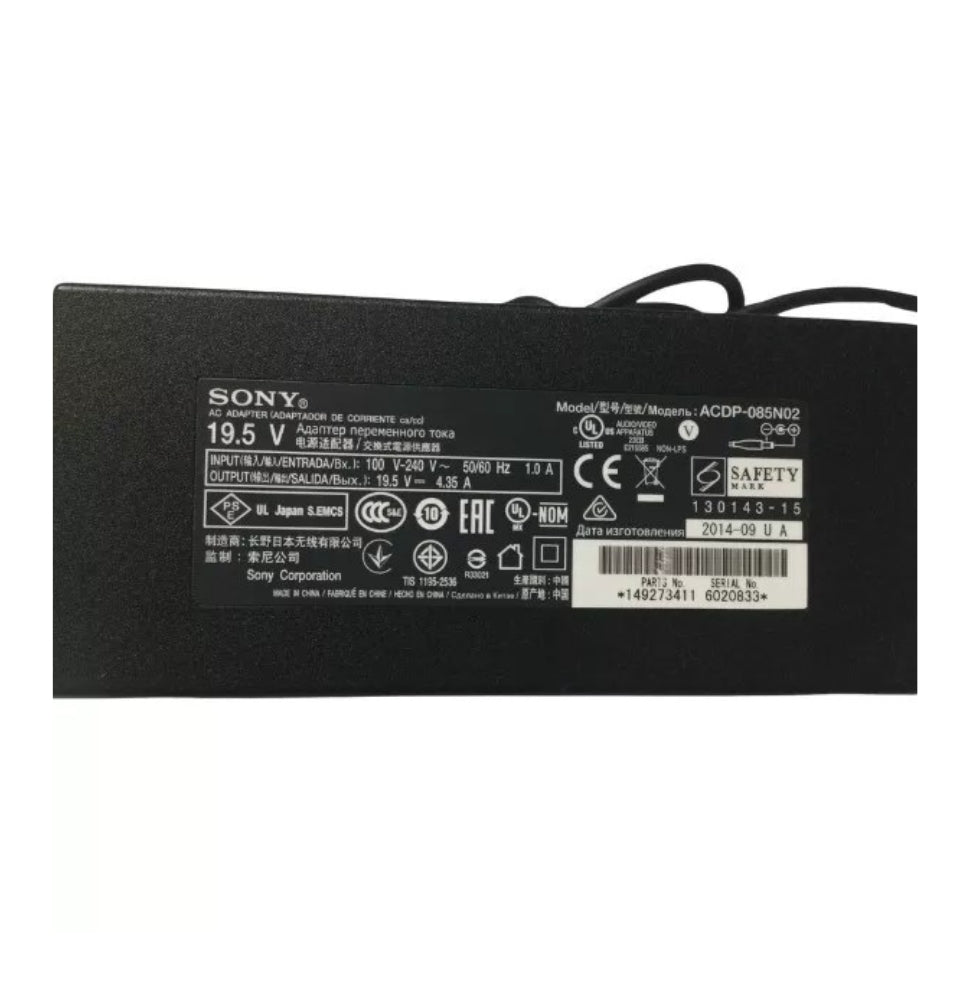 GENUINE SONY VAIO 19.5V - 4.35A,85W LAPTOP CHARGER ACDP-085NE01 WITH POWER LEAD