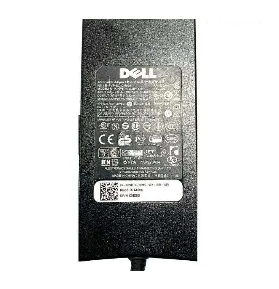 GENUINE Dell Laptop Charger 7.4mm 19.5V - 4.62A 90W with Power Lead