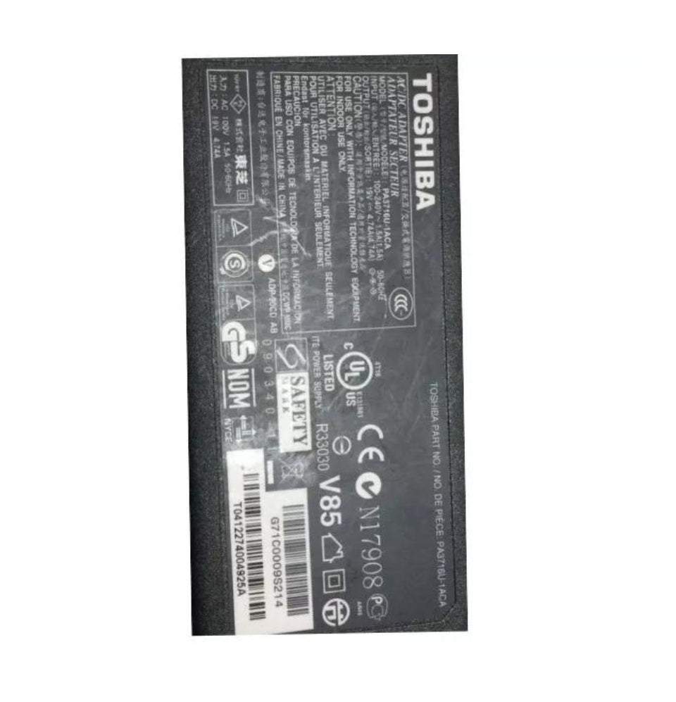 Genuine Toshiba Laptop Charger 19V - 4.74A 90W with Power Lead