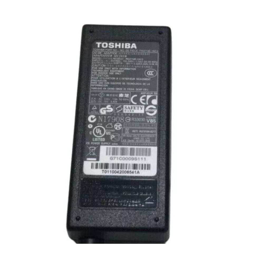 Genuine Toshiba Laptop Charger 19V - 3.95A 75W with Power Lead