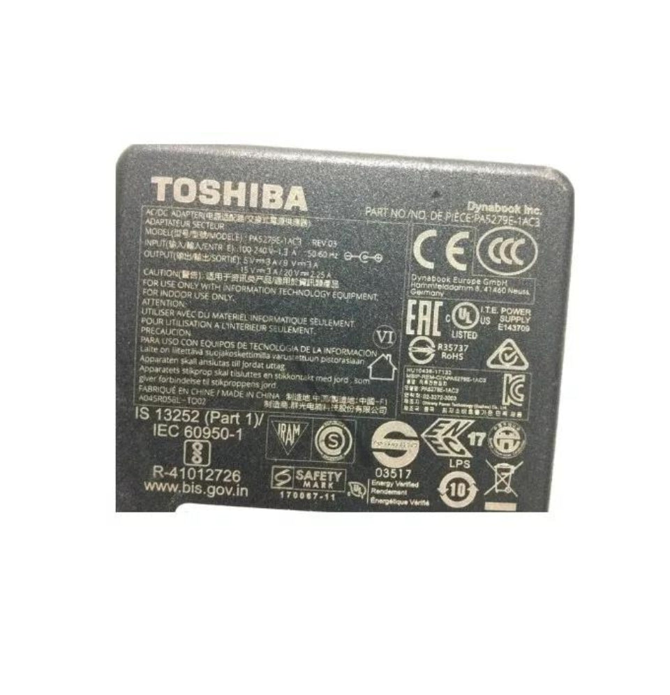 Genuine Toshiba PA5279E-1AC3 Laptop USB-C Type-C Charger with Lead